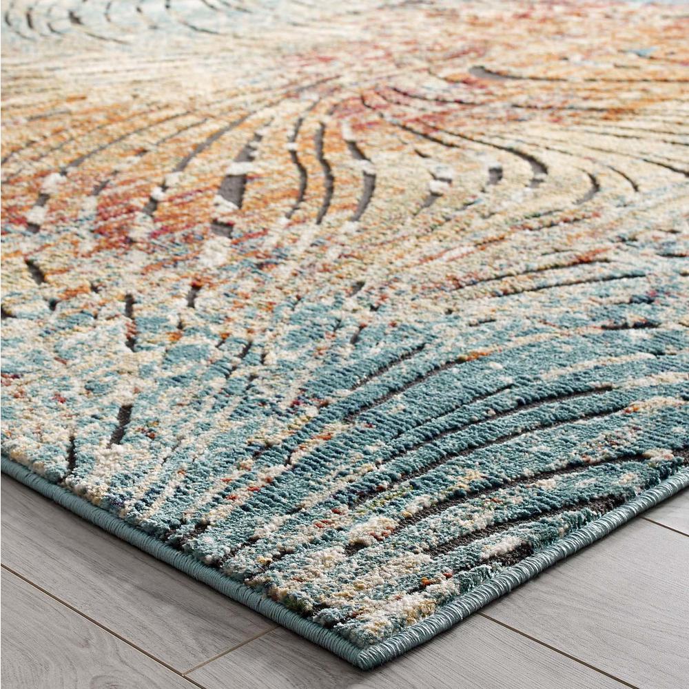Tribute Ember Contemporary Modern Vintage Mosaic 5x8 Area Rug. Picture 5