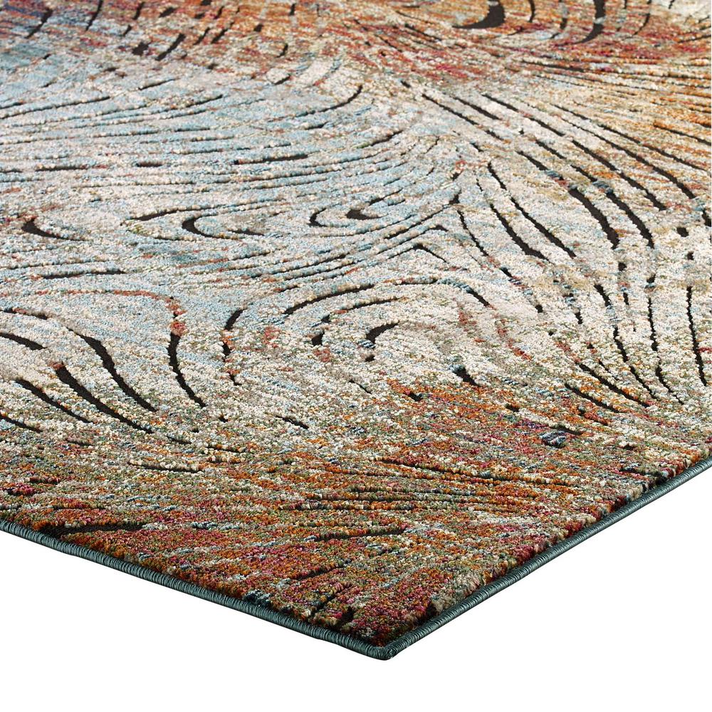 Tribute Ember Contemporary Modern Vintage Mosaic 8x10 Area Rug - Multicolored R-1193A-810. Picture 3