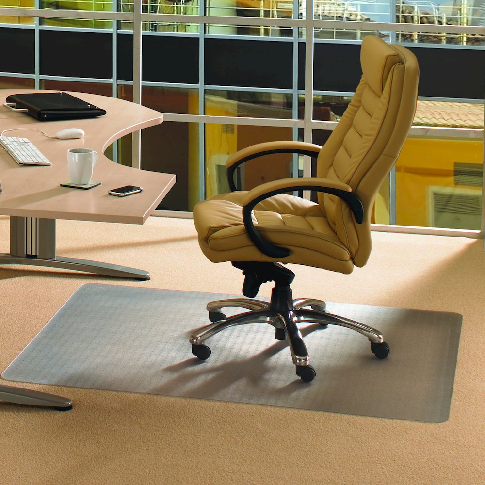 Cleartex Advantagemat, PVC  Chair Mat, for standard pile carpets (3/8" or less), Rectangular, Size 48" x 60". Picture 3