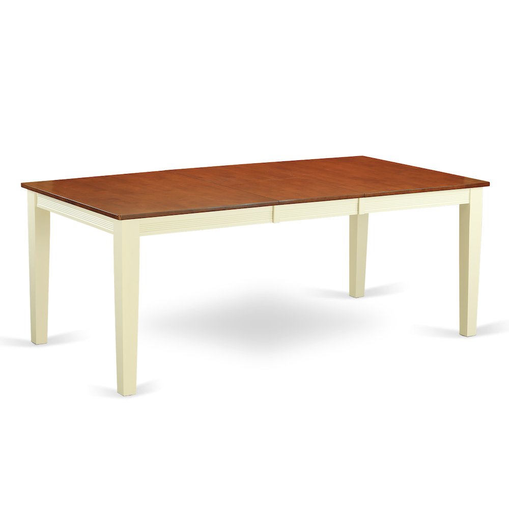 Quincy  Rectangular  Dining  Table  40"x78"  in  Buttermilk  &  Cherry  Finish. Picture 1