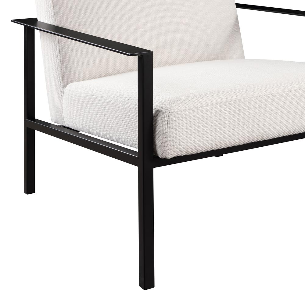 Milano Charcoal Stationary Metal Accent Chair. Picture 6
