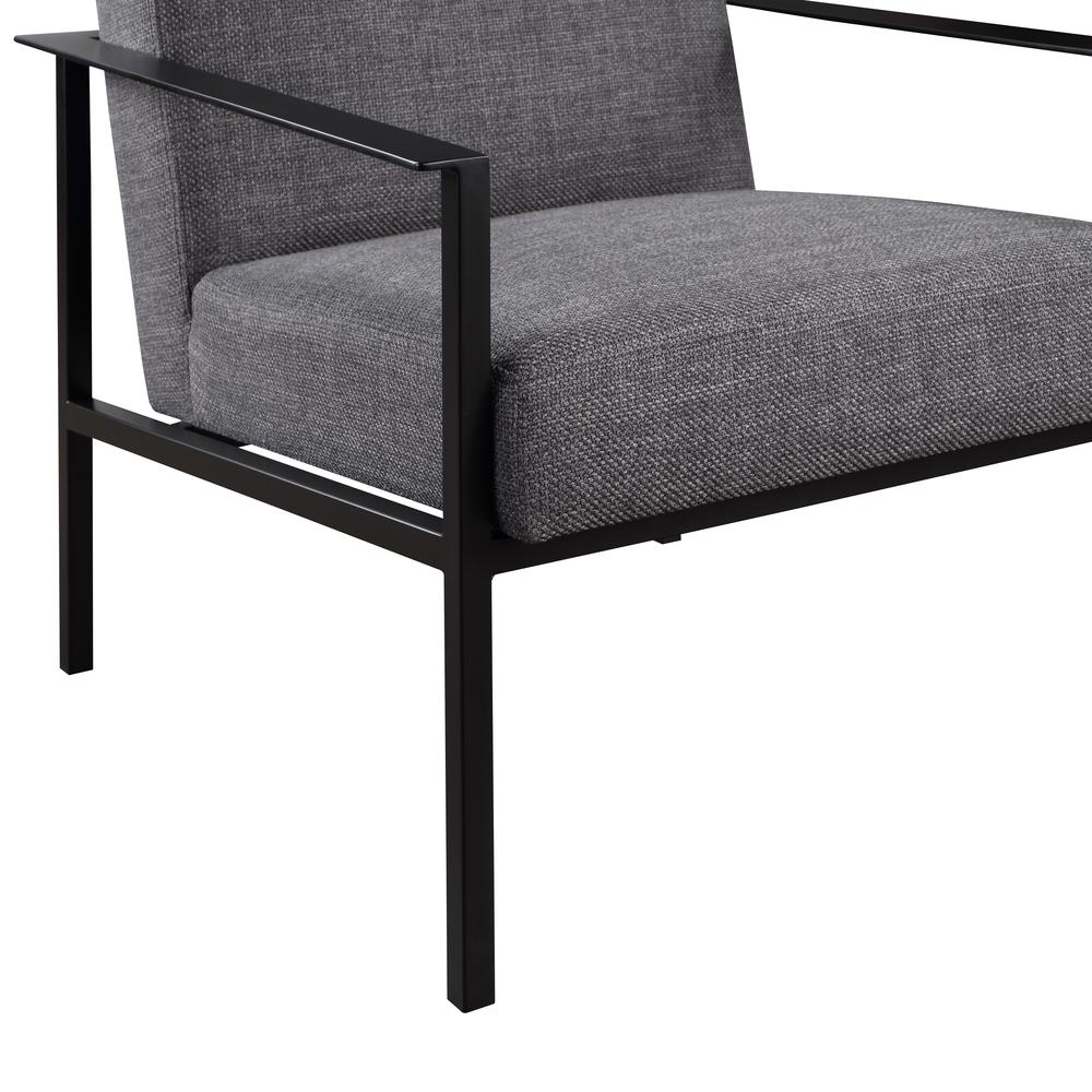Milano Charcoal Stationary Metal Accent Chair. Picture 17