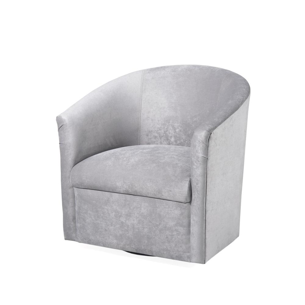 Elizabeth Silver Swivel Chair. Picture 1
