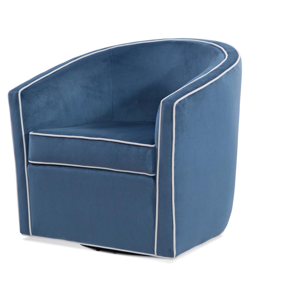 Keely Blue Swivel Chair. Picture 3