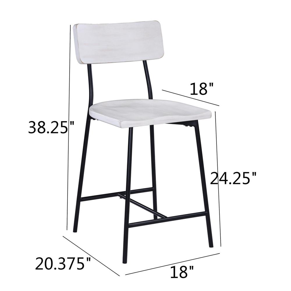 Bari Wood and Metal Modern Counter Stool. Picture 10