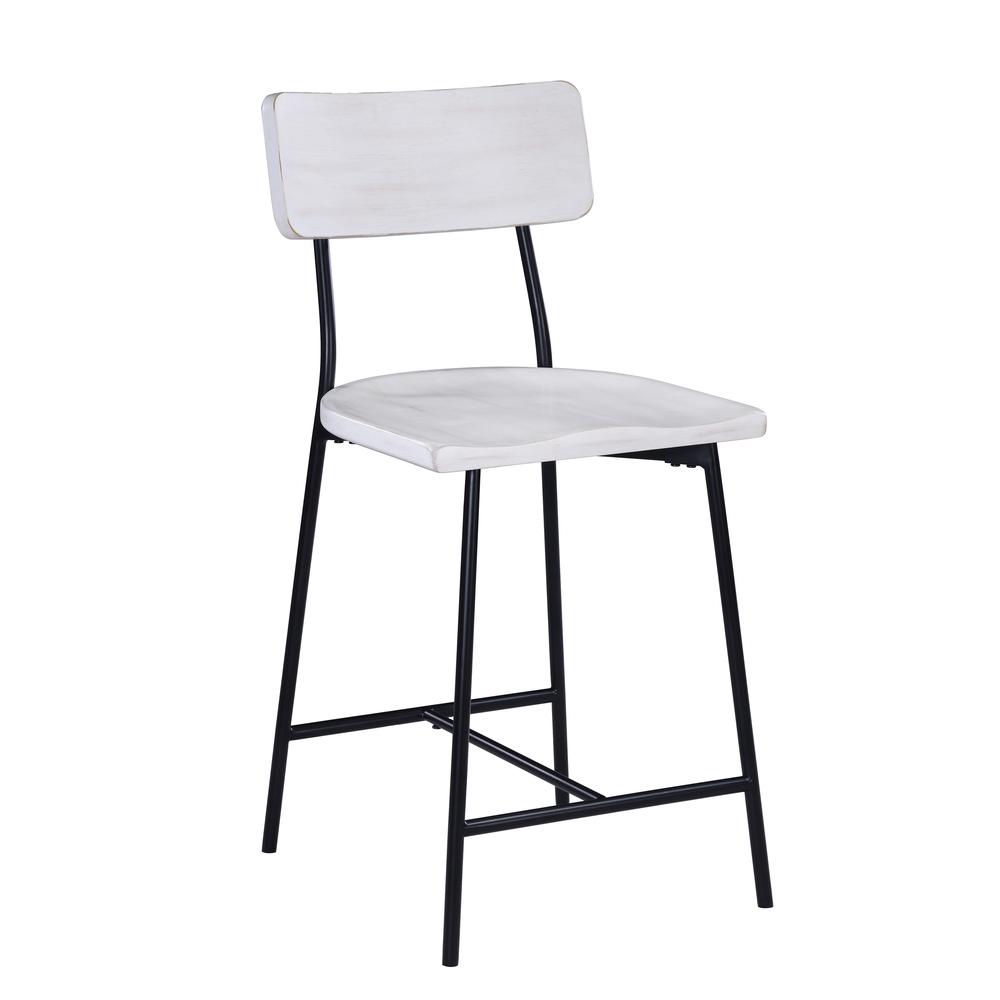 Bari Wood and Metal Modern Counter Stool. Picture 3