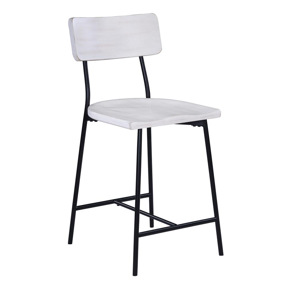 Bari Wood and Metal Modern Counter Stool. Picture 4