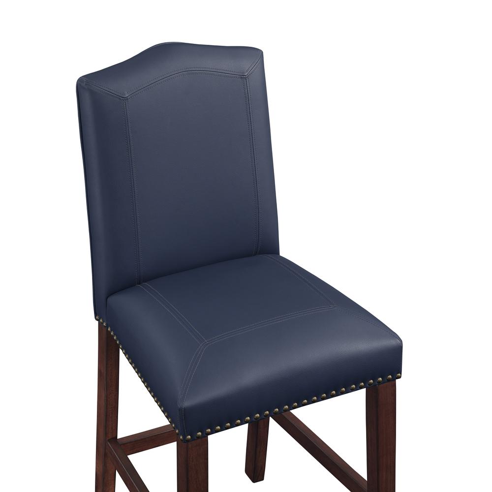 Carteret Navy Faux Leather Counter Stool. Picture 3