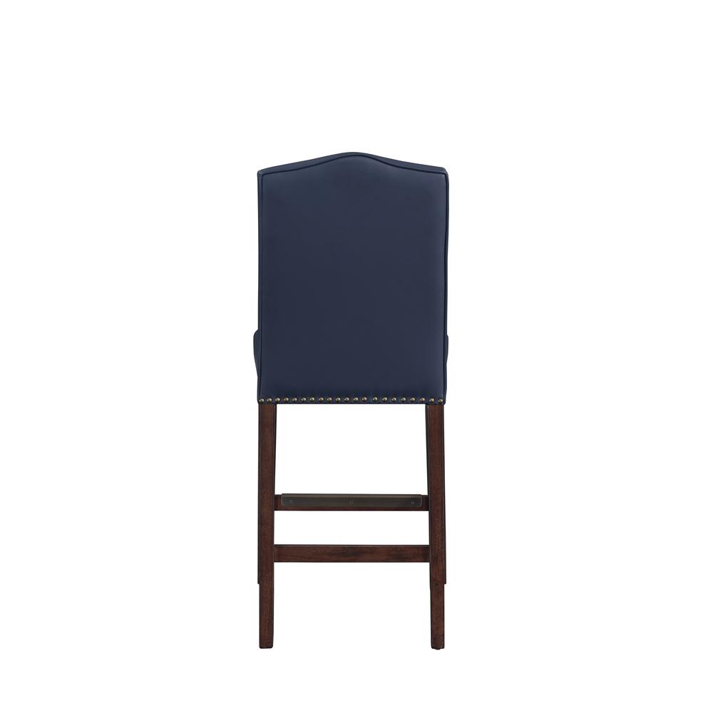 Carteret Navy Faux Leather Counter Stool. Picture 7