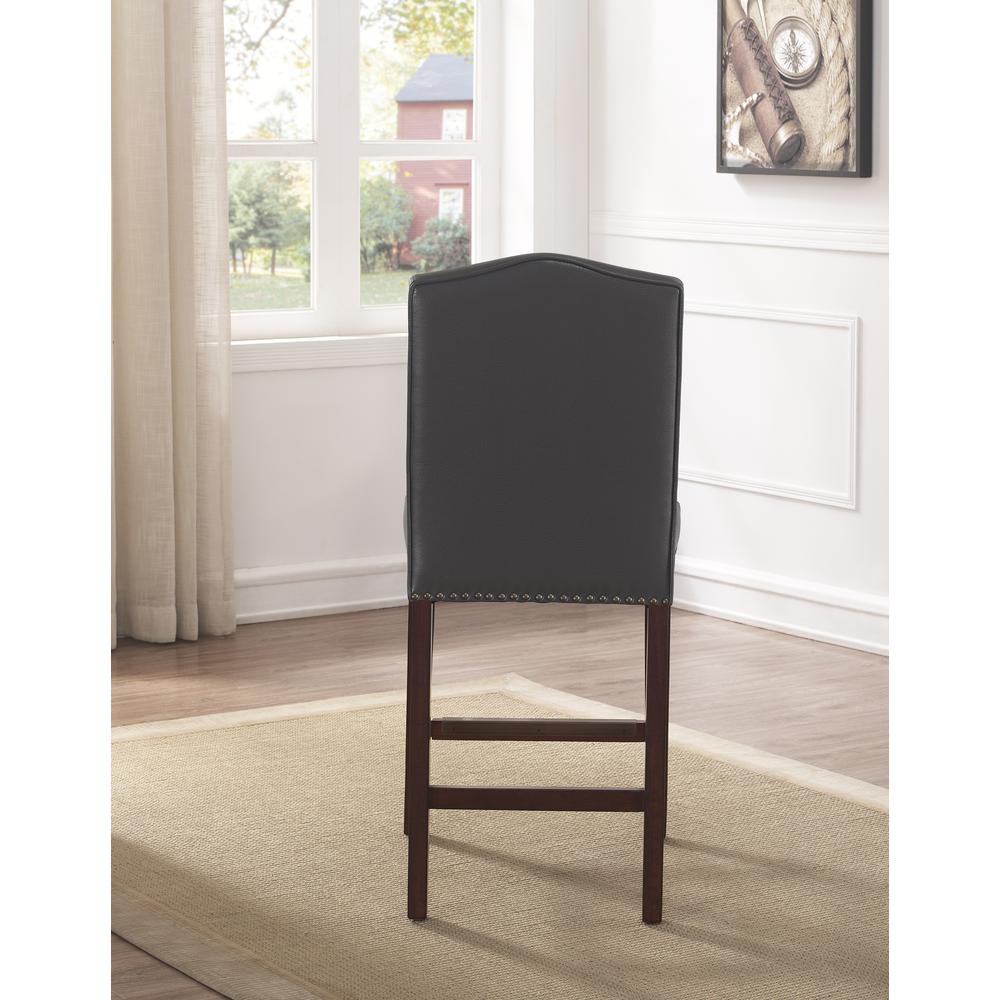 Carteret Gray Faux Leather Counter Stool. Picture 5