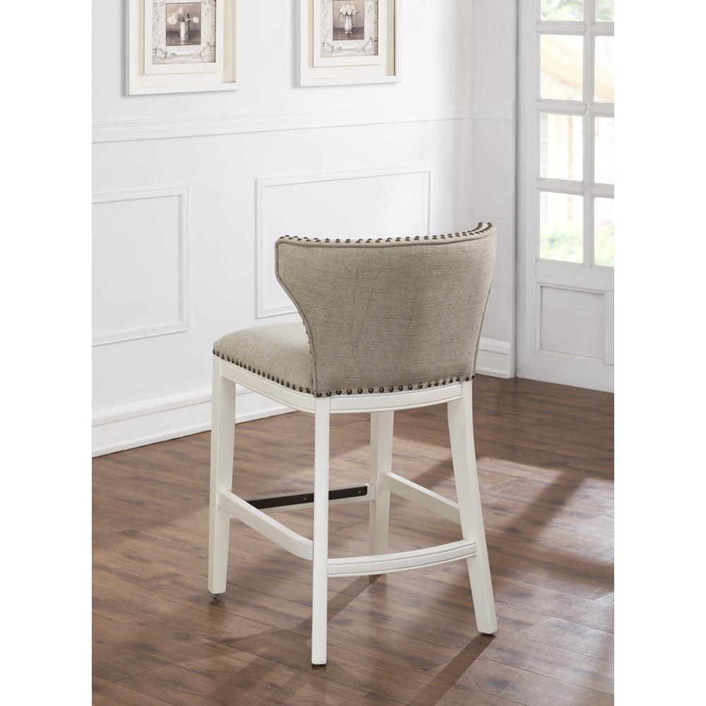 Carena White and Beige Counter Stool. Picture 3