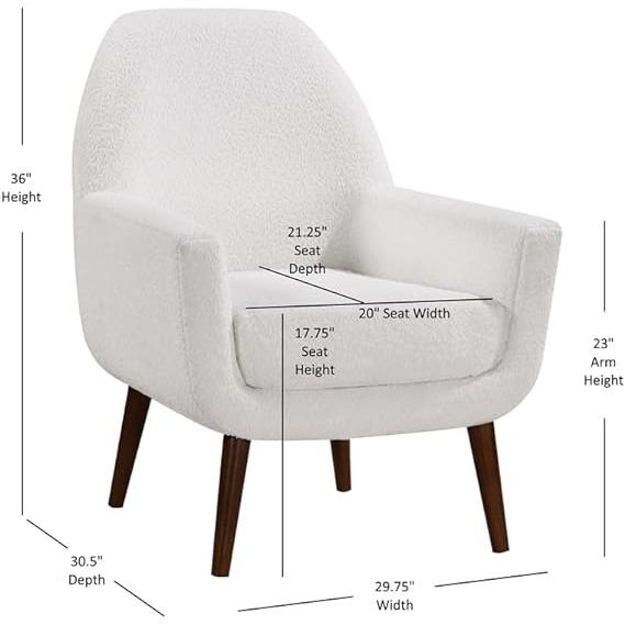 Polaris Mid-Century Boucle Arm Chair. Picture 3