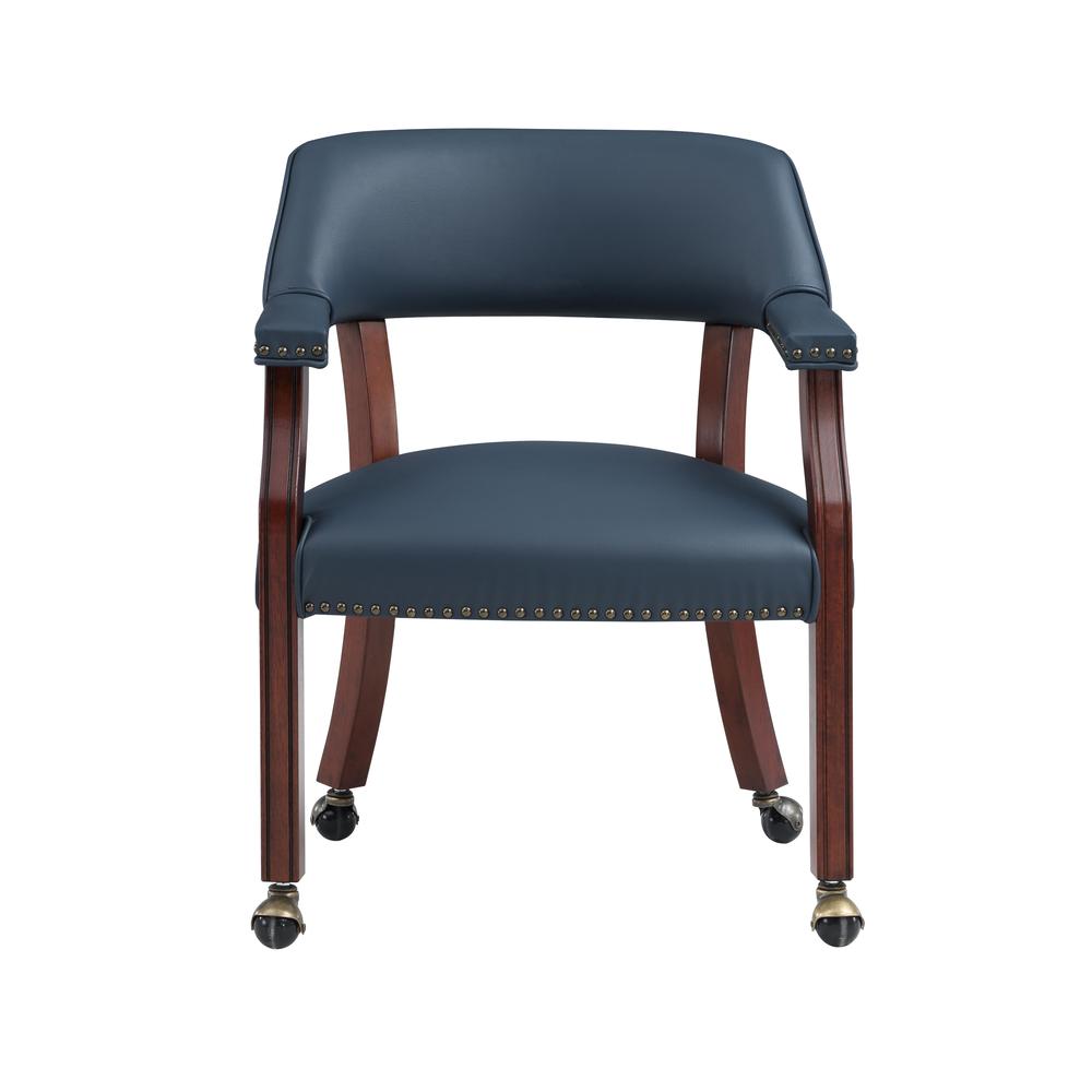 Cavett Navy Blue Caster Game Chair. Picture 5