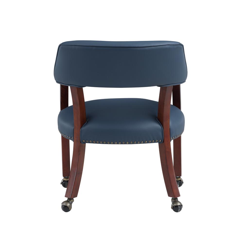 Cavett Navy Blue Caster Game Chair. Picture 7
