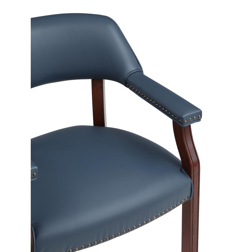 Cavett Navy Blue Caster Game Chair. Picture 8