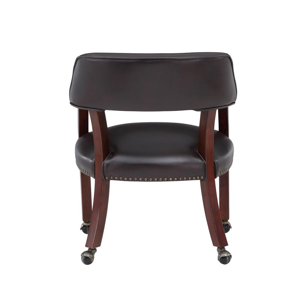 Cavett Burnished Brown Caster Game Chair. Picture 7
