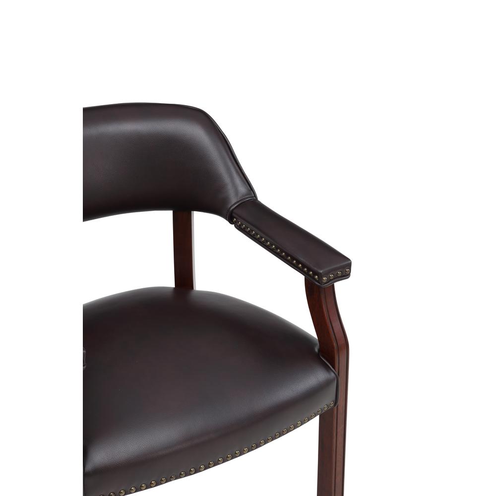 Cavett Burnished Brown Caster Game Chair. Picture 8