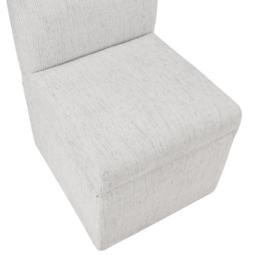 Delray Modern Upholstered Castered Chair in Sea Oat. Picture 7