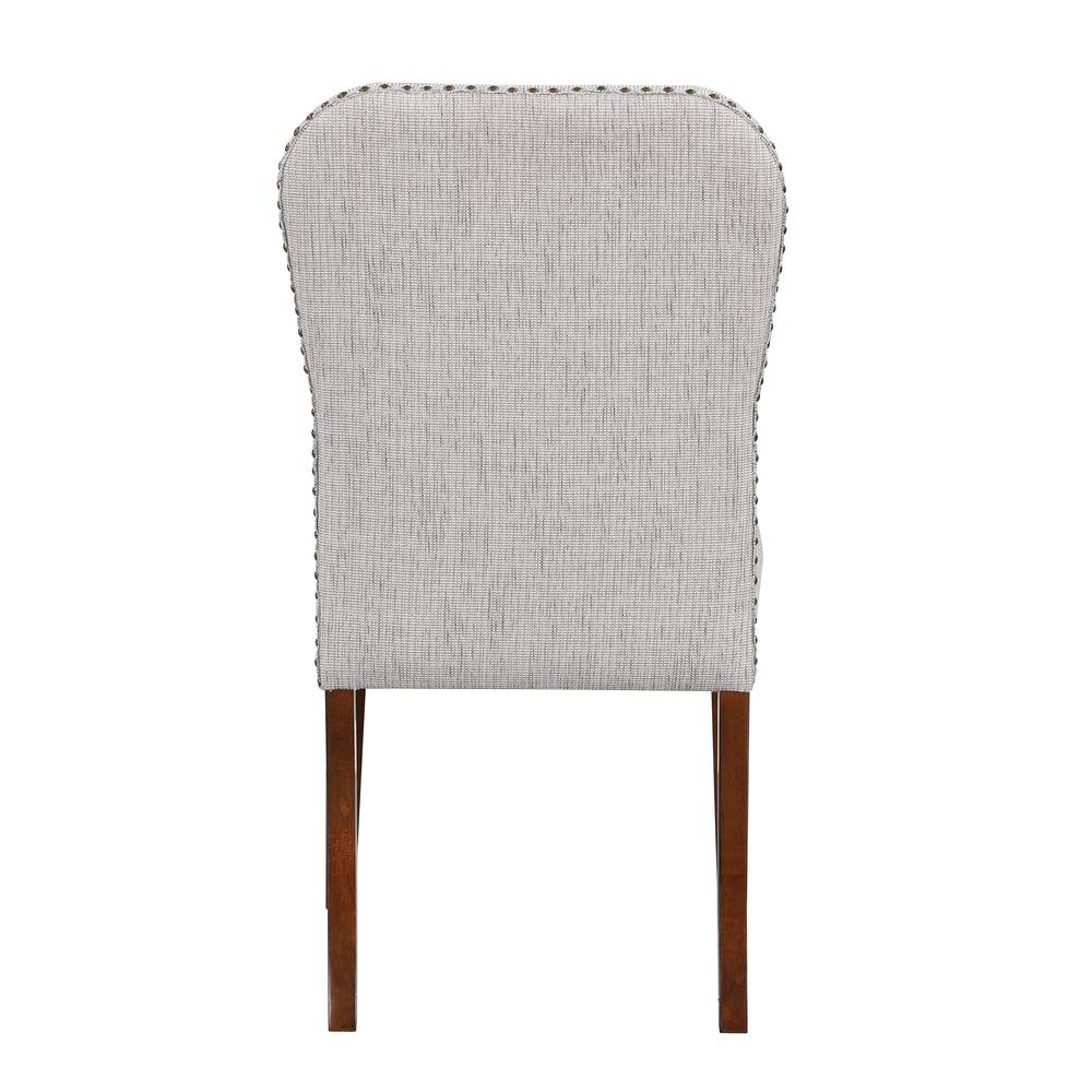Salina Sea Oat Dining Chair in Performance Fabric with Nail Heads - set of 2. Picture 6