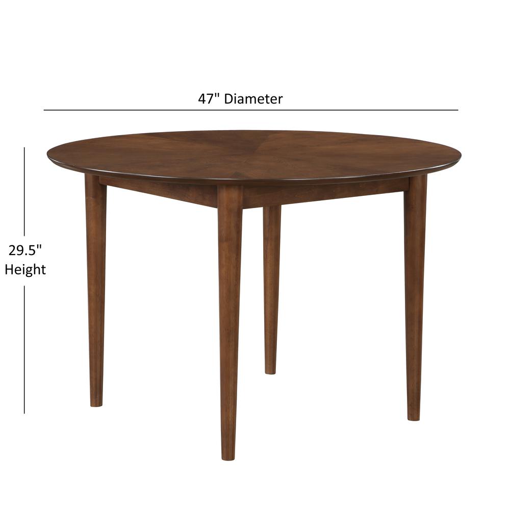 Bonito Walnut Finish Leg Dining Table. Picture 5