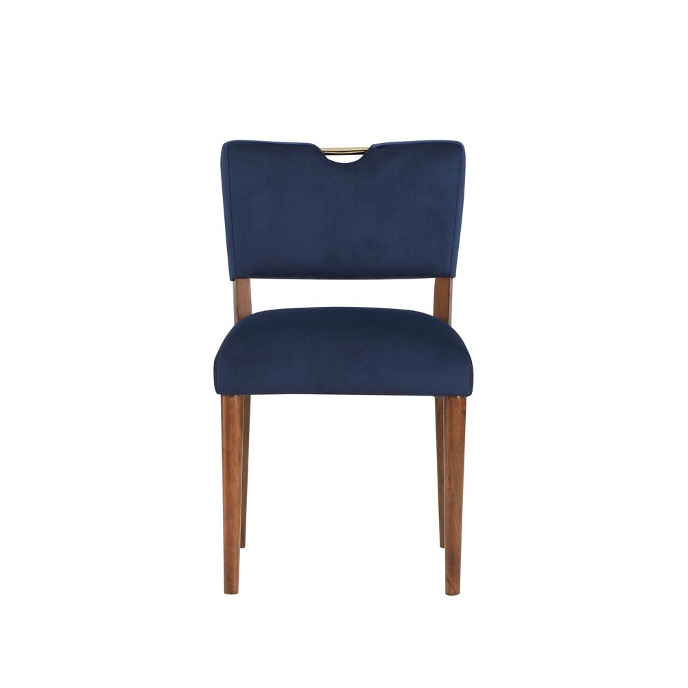 Bonito Navy Blue Velvet Dining Chair - Set of 2. Picture 3