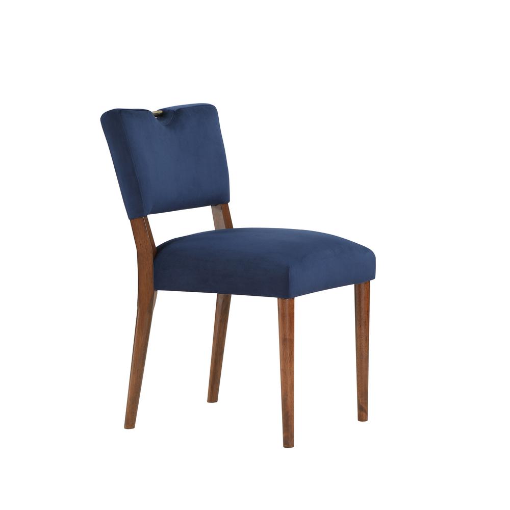 Bonito Navy Blue Velvet Dining Chair - Set of 2. Picture 4