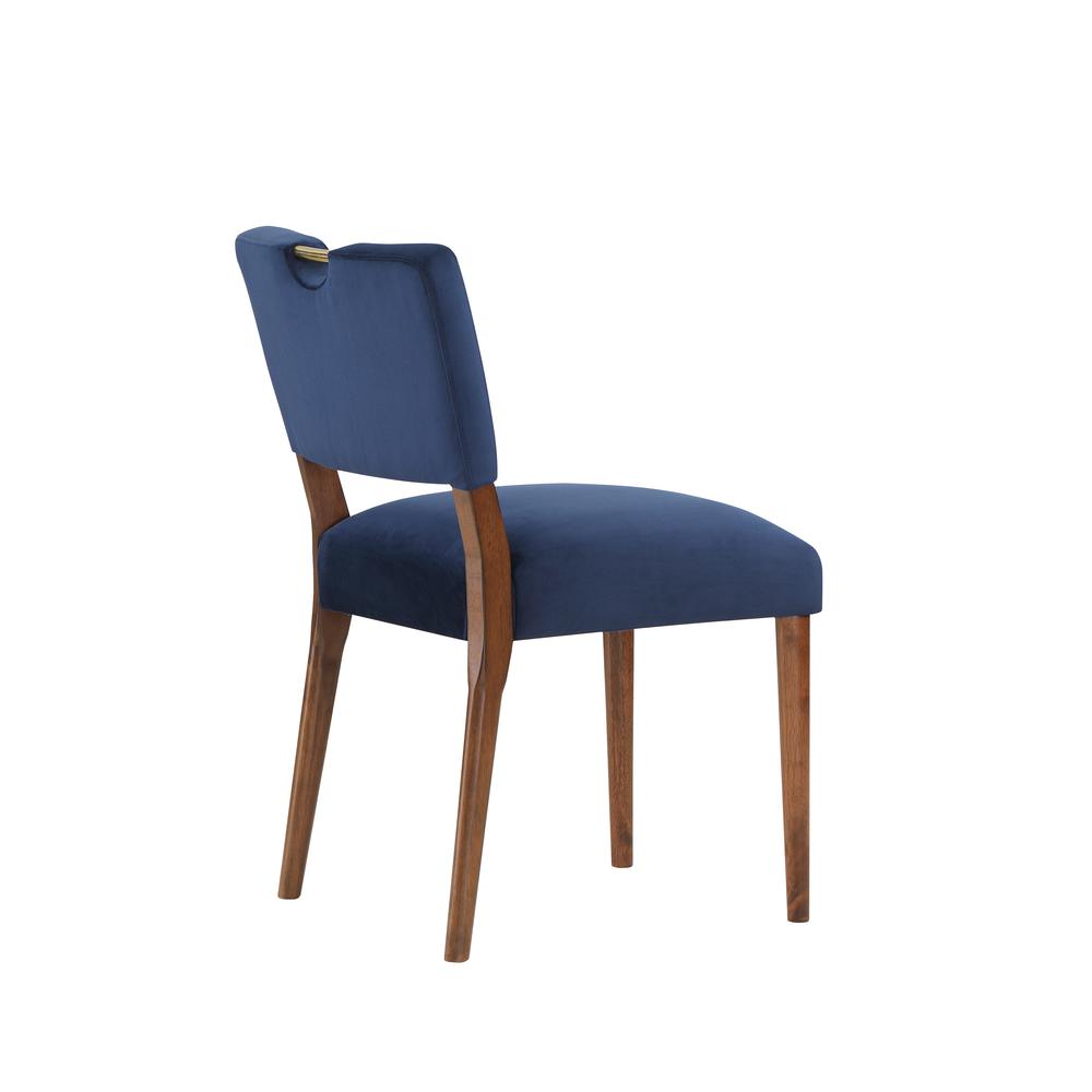 Bonito Navy Blue Velvet Dining Chair - Set of 2. Picture 6