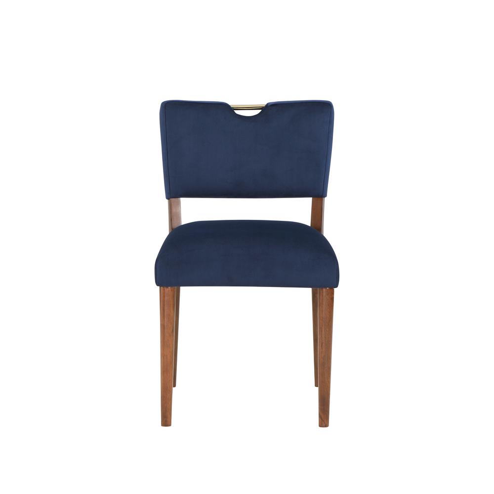 Bonito Navy Blue Velvet Dining Chair - Set of 2. Picture 9