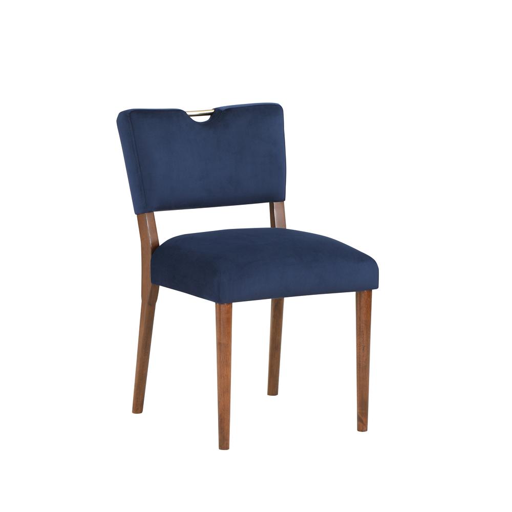 Bonito Navy Blue Velvet Dining Chair - Set of 2. Picture 10