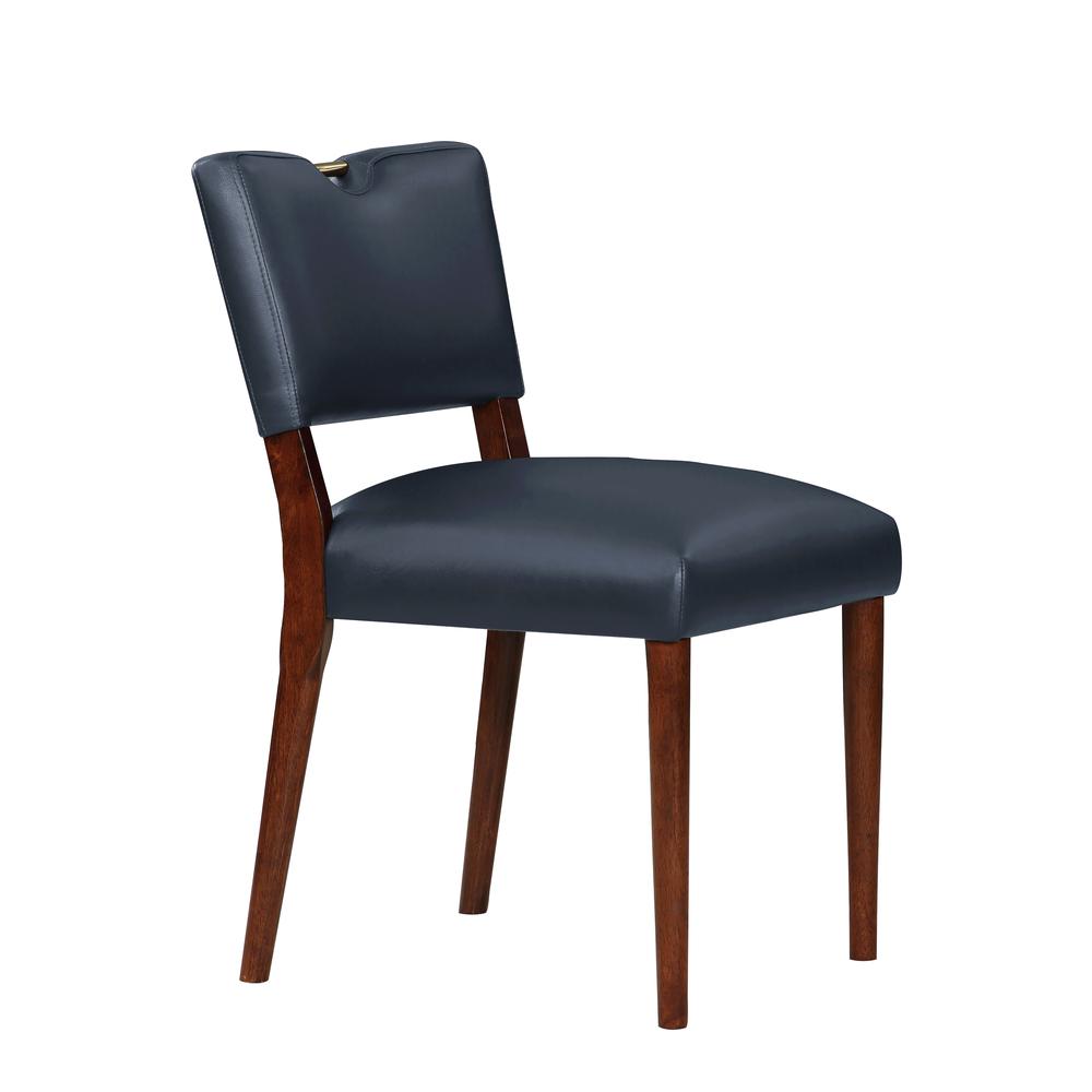 Bonito Midnight Blue Faux Leather Dining Chair - Set of 2. Picture 2