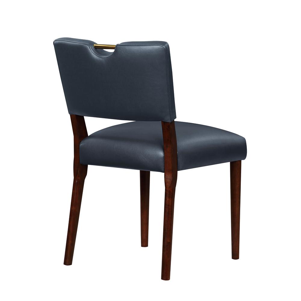 Bonito Midnight Blue Faux Leather Dining Chair - Set of 2. Picture 5