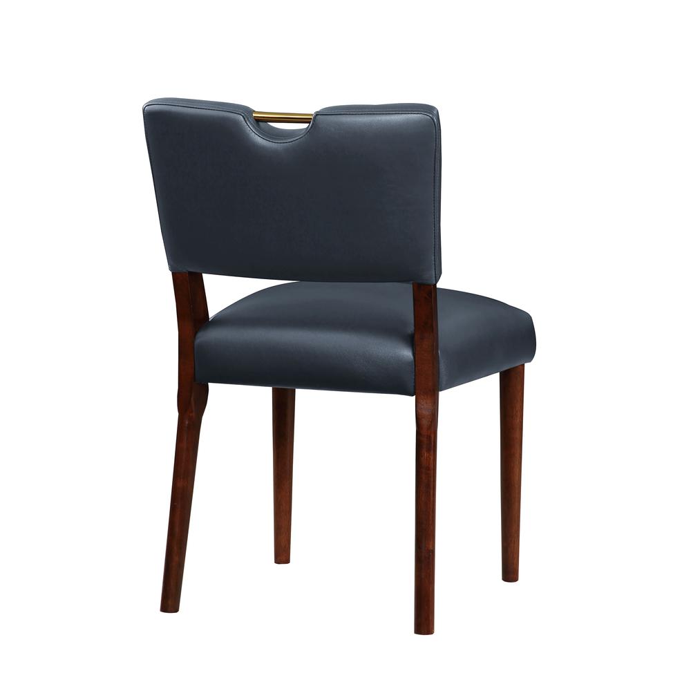 Bonito Midnight Blue Faux Leather Dining Chair - Set of 2. Picture 6