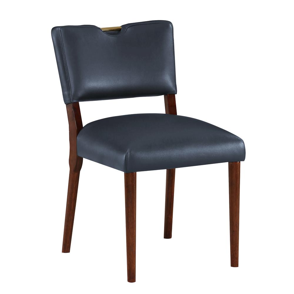 Bonito Midnight Blue Faux Leather Dining Chair - Set of 2. Picture 8