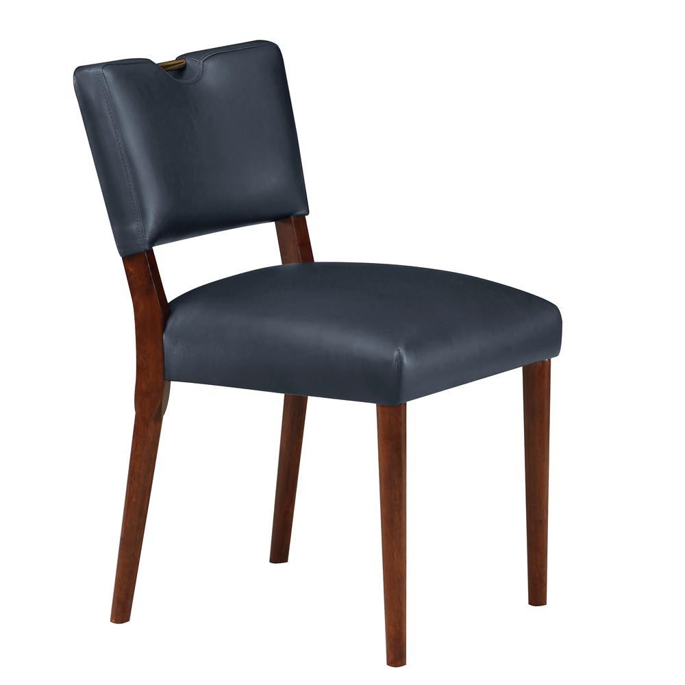 Bonito Midnight Blue Faux Leather Dining Chair - Set of 2. Picture 9