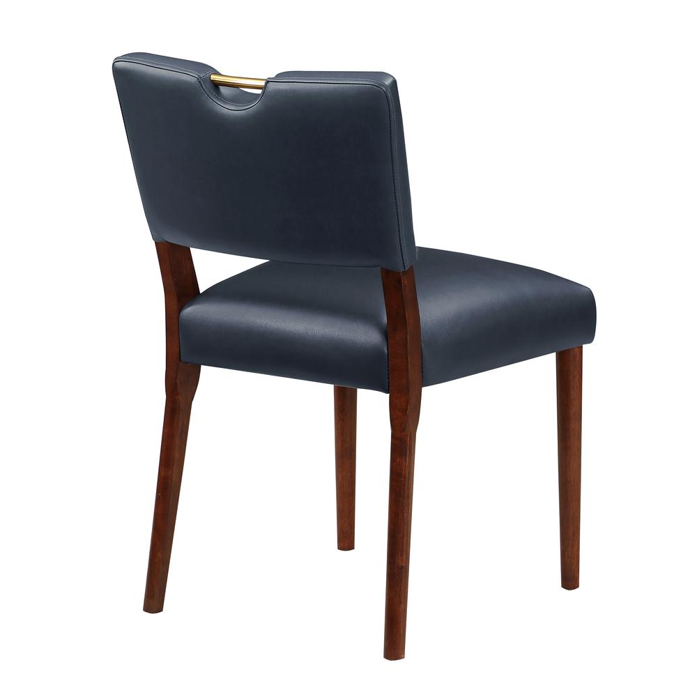 Bonito Midnight Blue Faux Leather Dining Chair - Set of 2. Picture 12