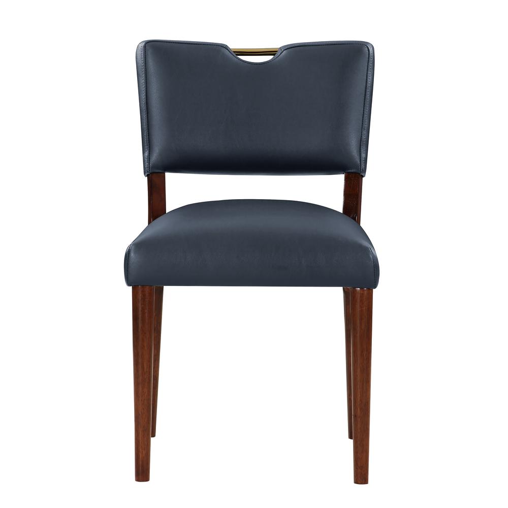 Bonito Midnight Blue Faux Leather Dining Chair - Set of 2. Picture 14