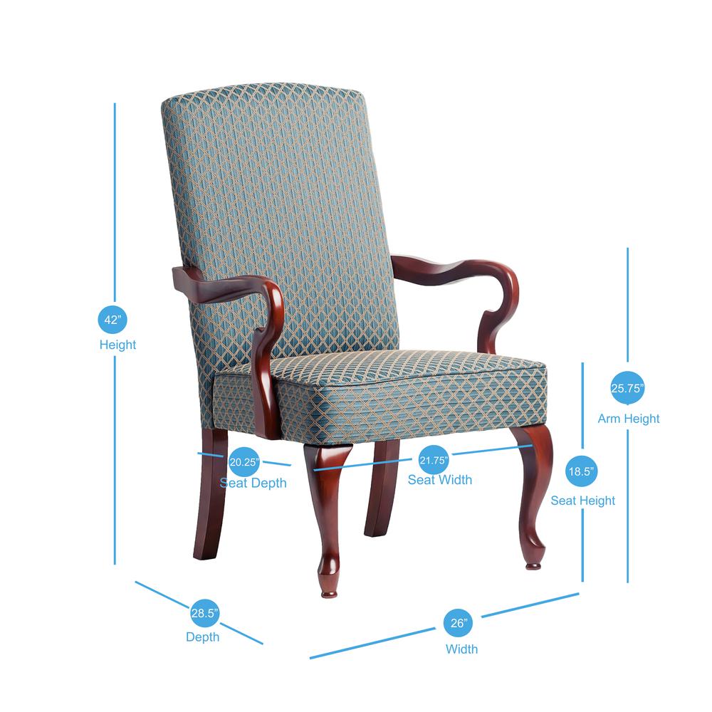 Derby Blue Gooseneck Arm Chair. Picture 2