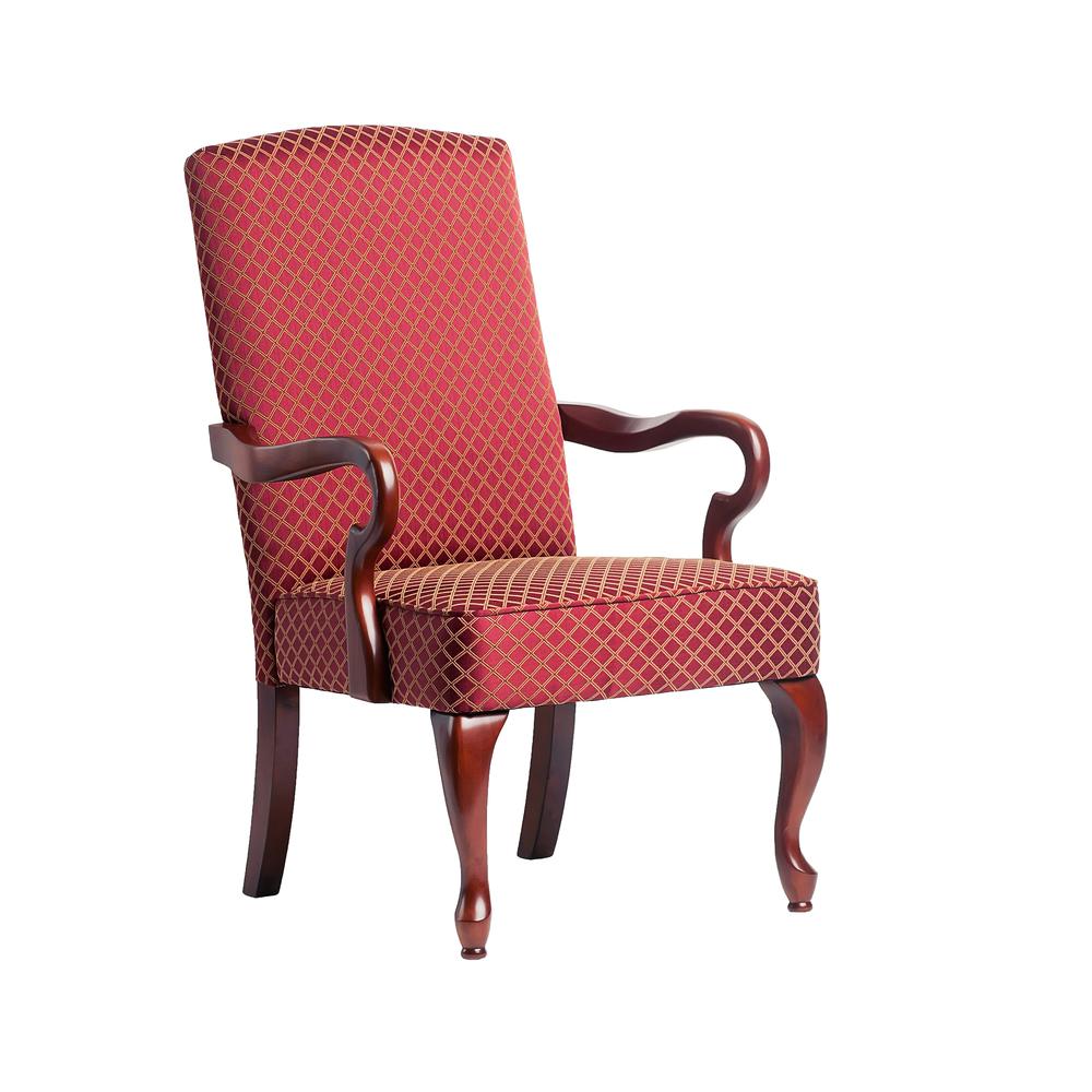 Derby Red Gooseneck Arm Chair. Picture 1