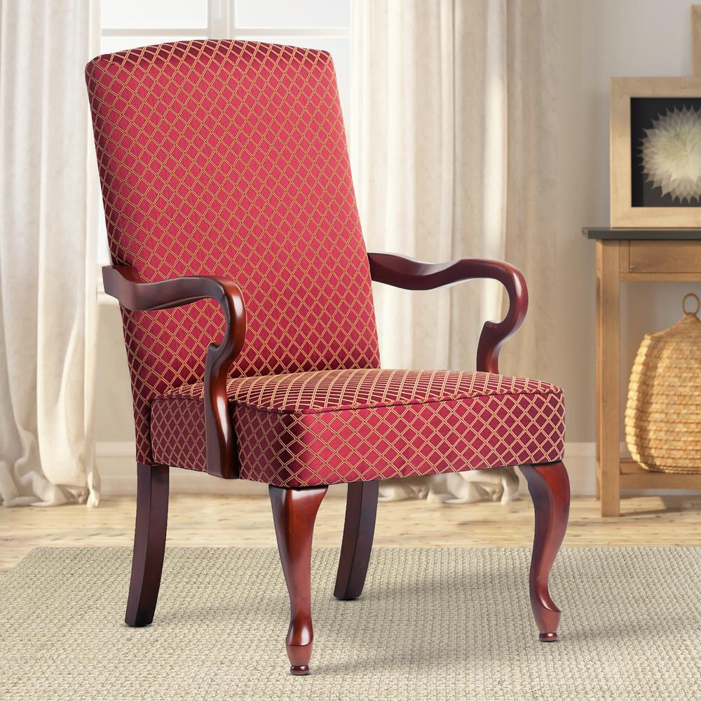 Derby Red Gooseneck Arm Chair. Picture 3