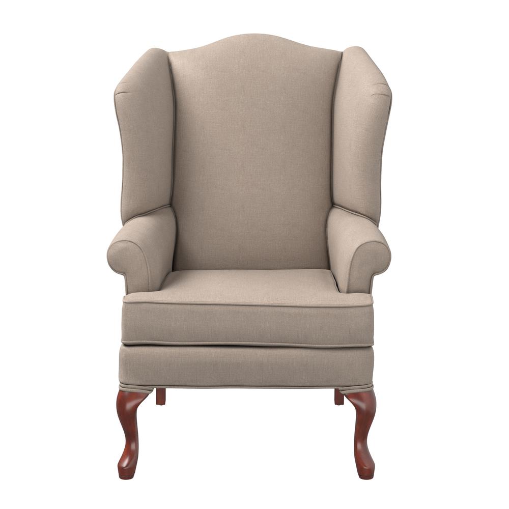 Erin Beige Wing Back Chair. Picture 2