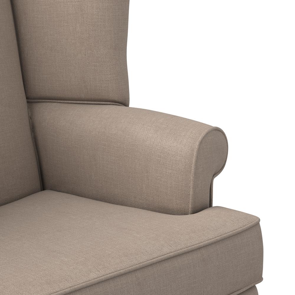 Erin Beige Wing Back Chair. Picture 5