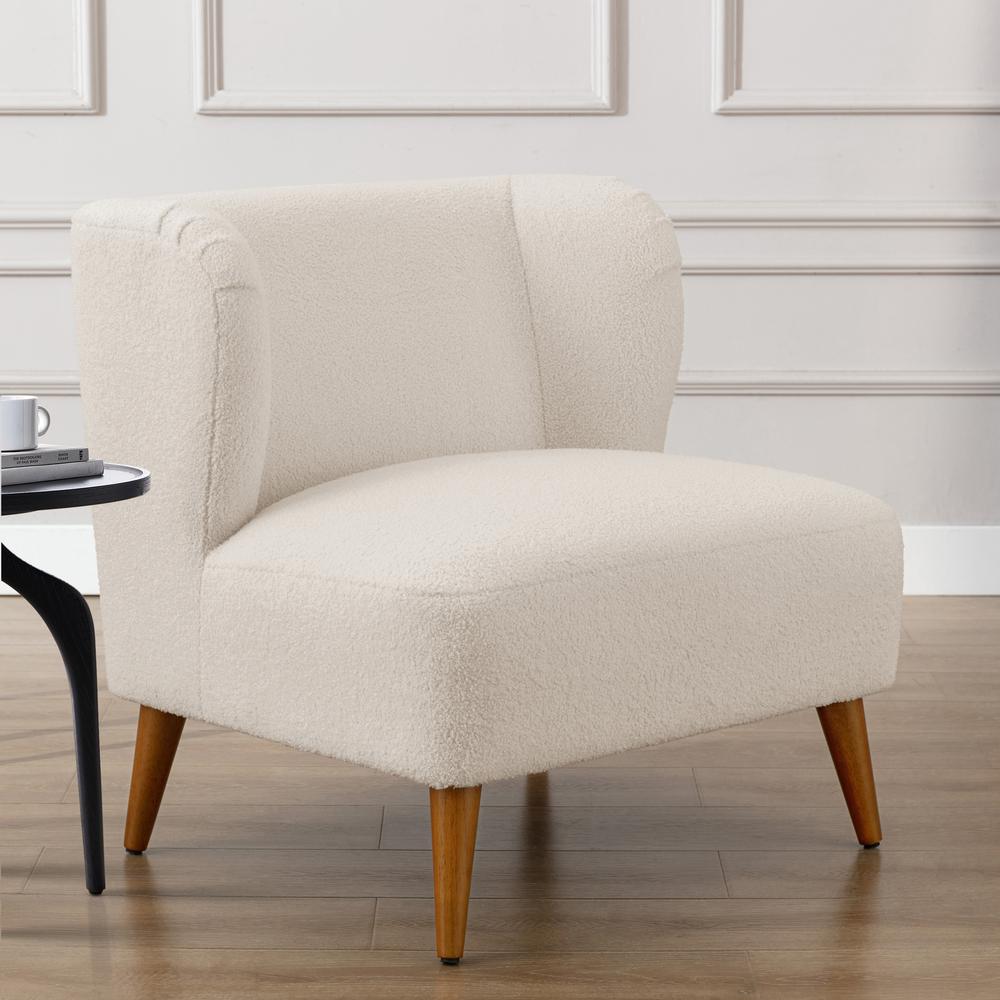 Vesper Boucle Accent Chair Milky White. The main picture.