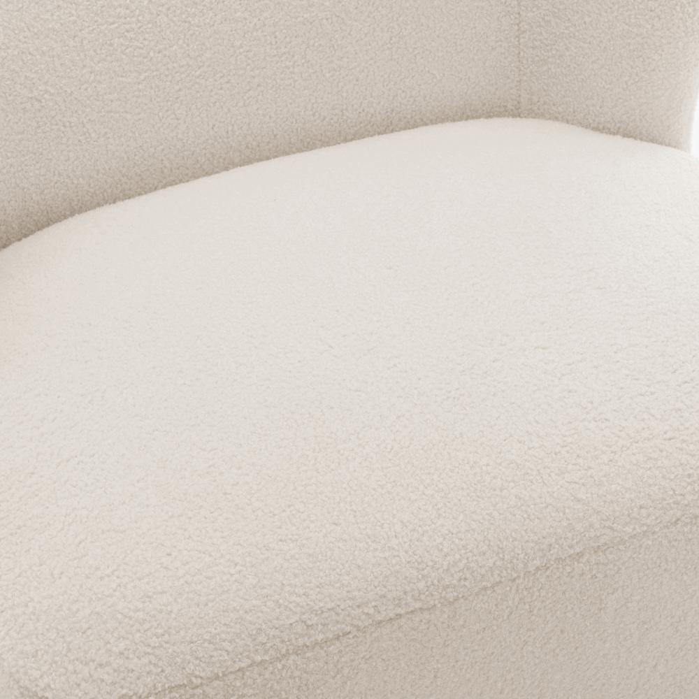 Vesper Boucle Accent Chair Milky White. Picture 13