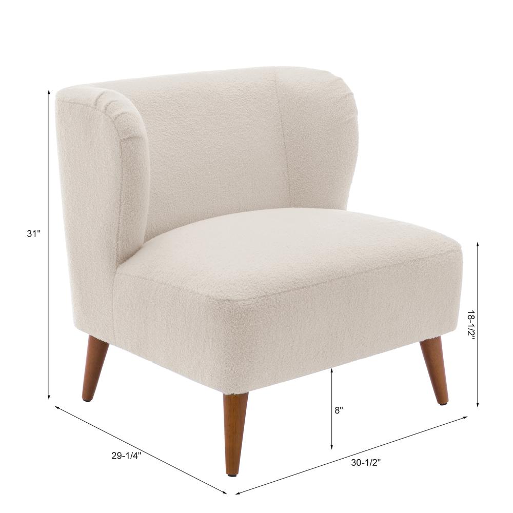 Vesper Boucle Accent Chair Milky White. Picture 15