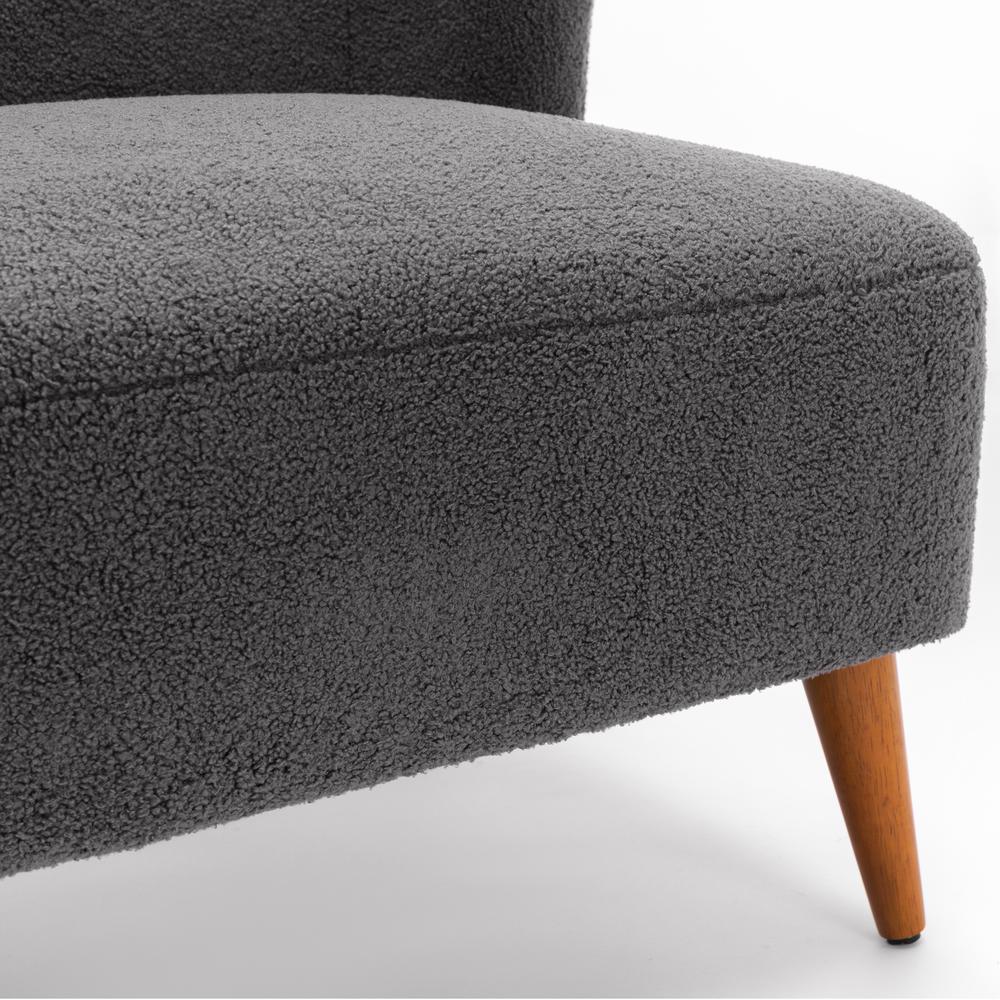 Vesper Boucle Accent Chair - Grey. Picture 14