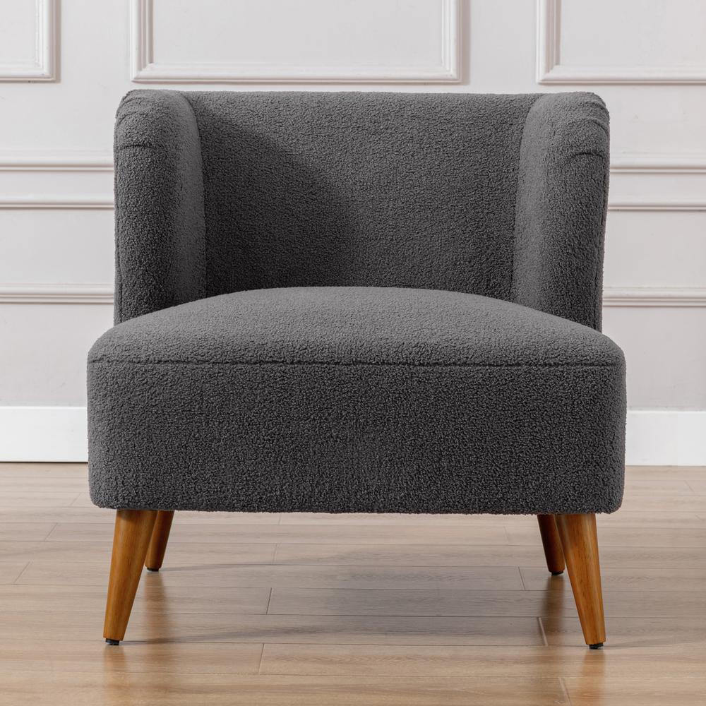 Vesper Boucle Accent Chair - Grey. Picture 15
