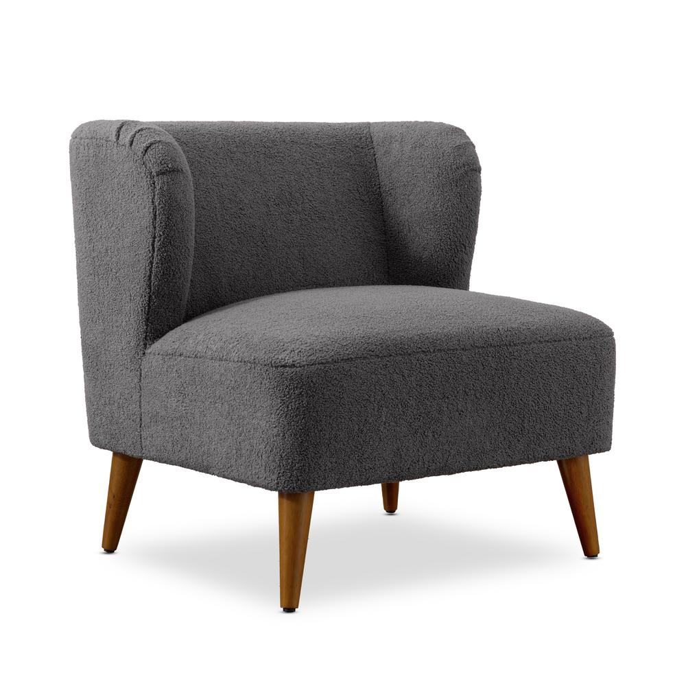 Vesper Boucle Accent Chair - Grey. Picture 2