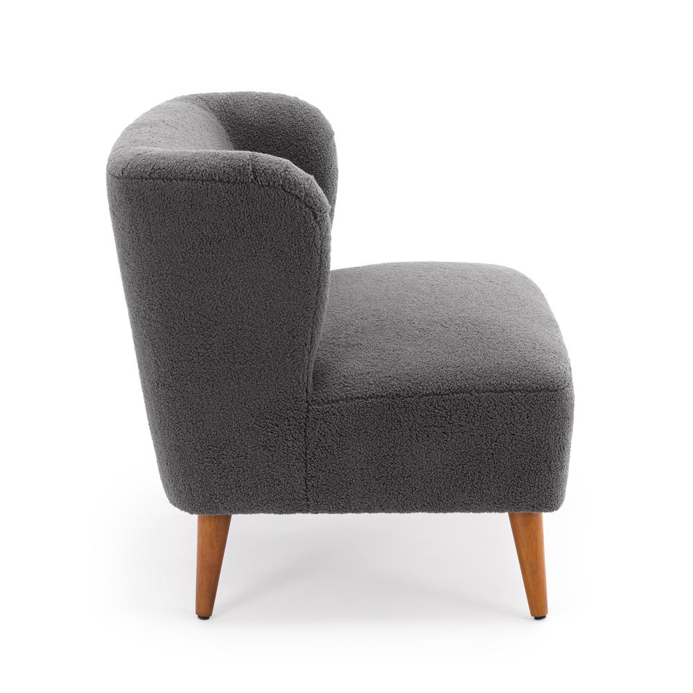 Vesper Boucle Accent Chair - Grey. Picture 7