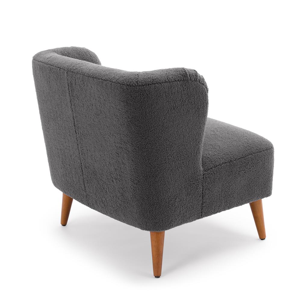 Vesper Boucle Accent Chair - Grey. Picture 8