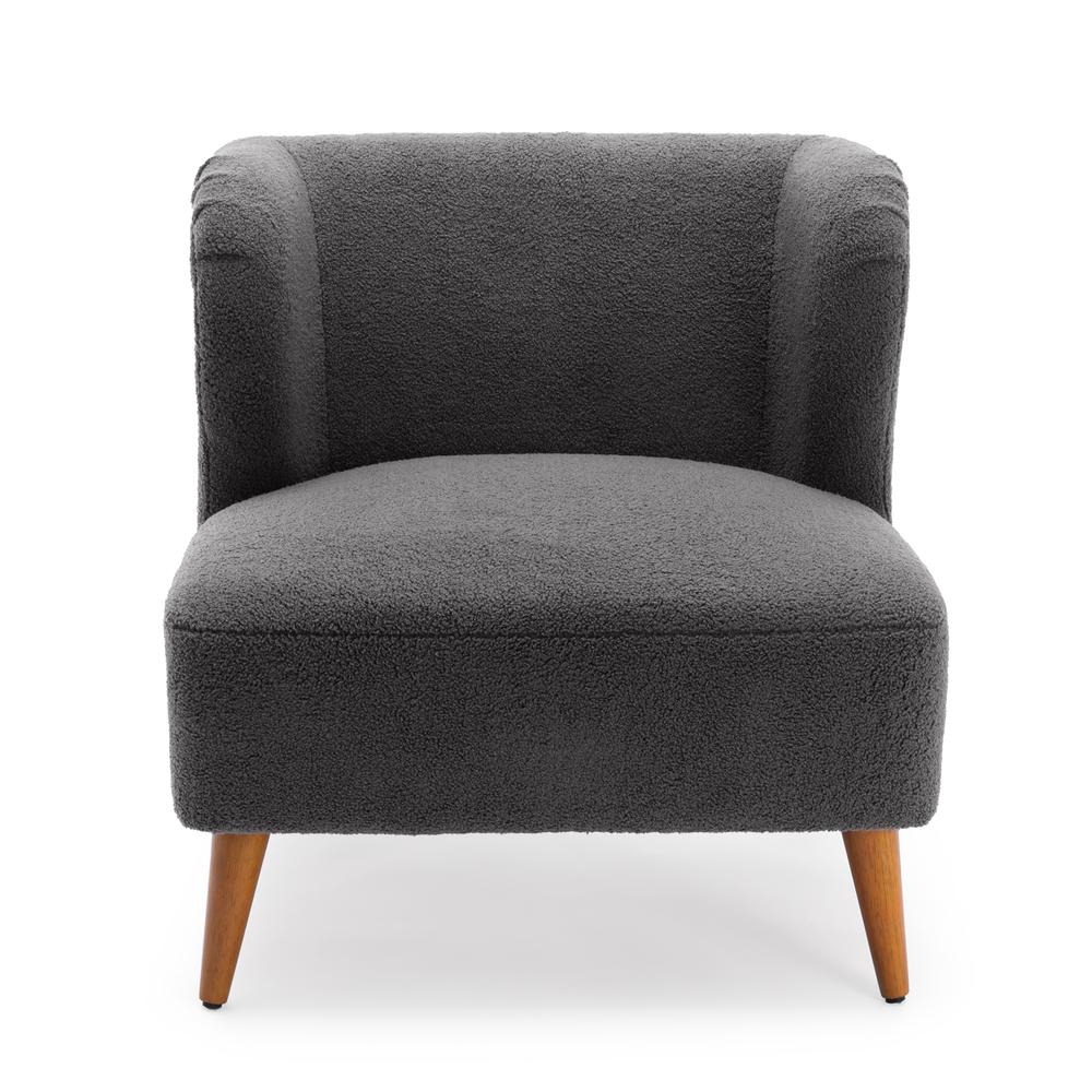 Vesper Boucle Accent Chair - Grey. Picture 10